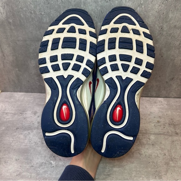 Nike Air Max 97 Sneakers CW5856-100 Womens sz 8.5 - blue/red - Picture 5 of 6